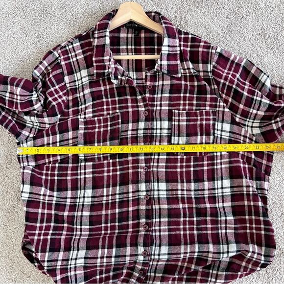 Derek Heart Plus Plaid Button Down Shirt 100% Cotton Womens 3X - Picture 7 of 8